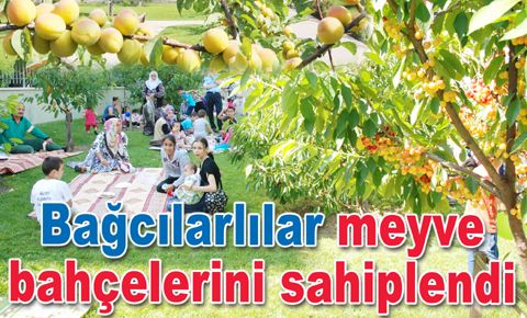 Tatile gidemeyenler, meyve bahçelerinde piknik yapıyor…