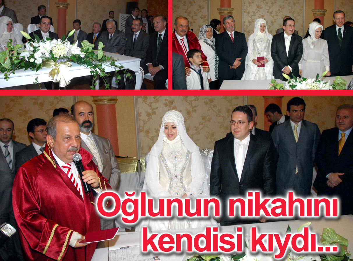 Nikah törenine katılan Başbakan Erdoğan, çiftten 3 çocuk istedi