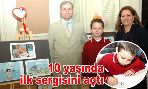 10 yaşında ilk sergisini açtı