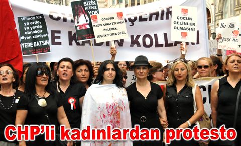 CHP’li kadınlardan protesto