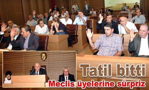 Meclis üyelerine sürpriz