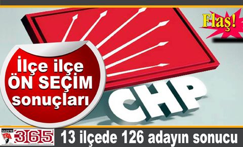 CHP’de adayların ilçe ilçe ön seçim sonuçları