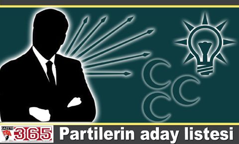 Partilerin aday listesi