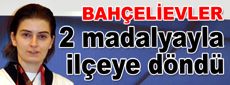 İki madalyayla ilçeye döndü